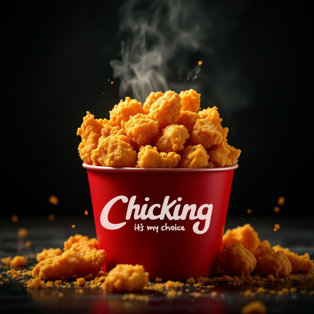 A bucket of Chicking's signature crispy fried chicken